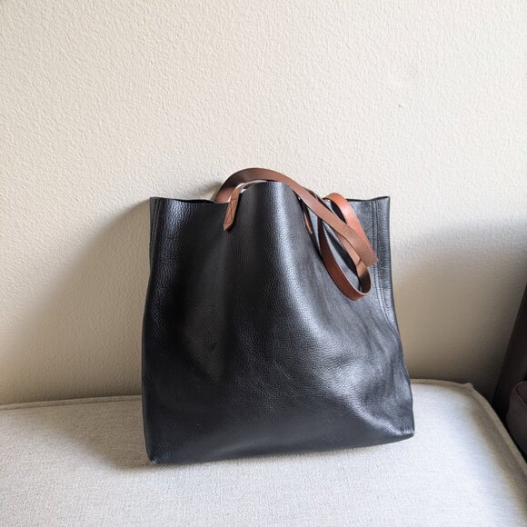 Madewell The Transport Black Leather Tote - Picture 9 of 9